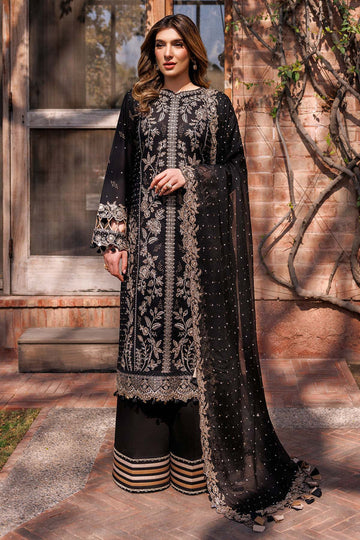 Farasha | Summer Weaves Embroidered lawn'26 | Raven Aura