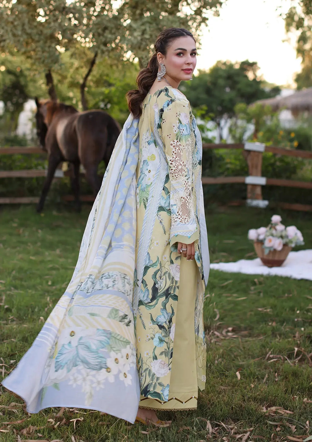Elaf Premium | Prints Chikankari 24 | 05A CITRUS CRUSH - House Of Anaya