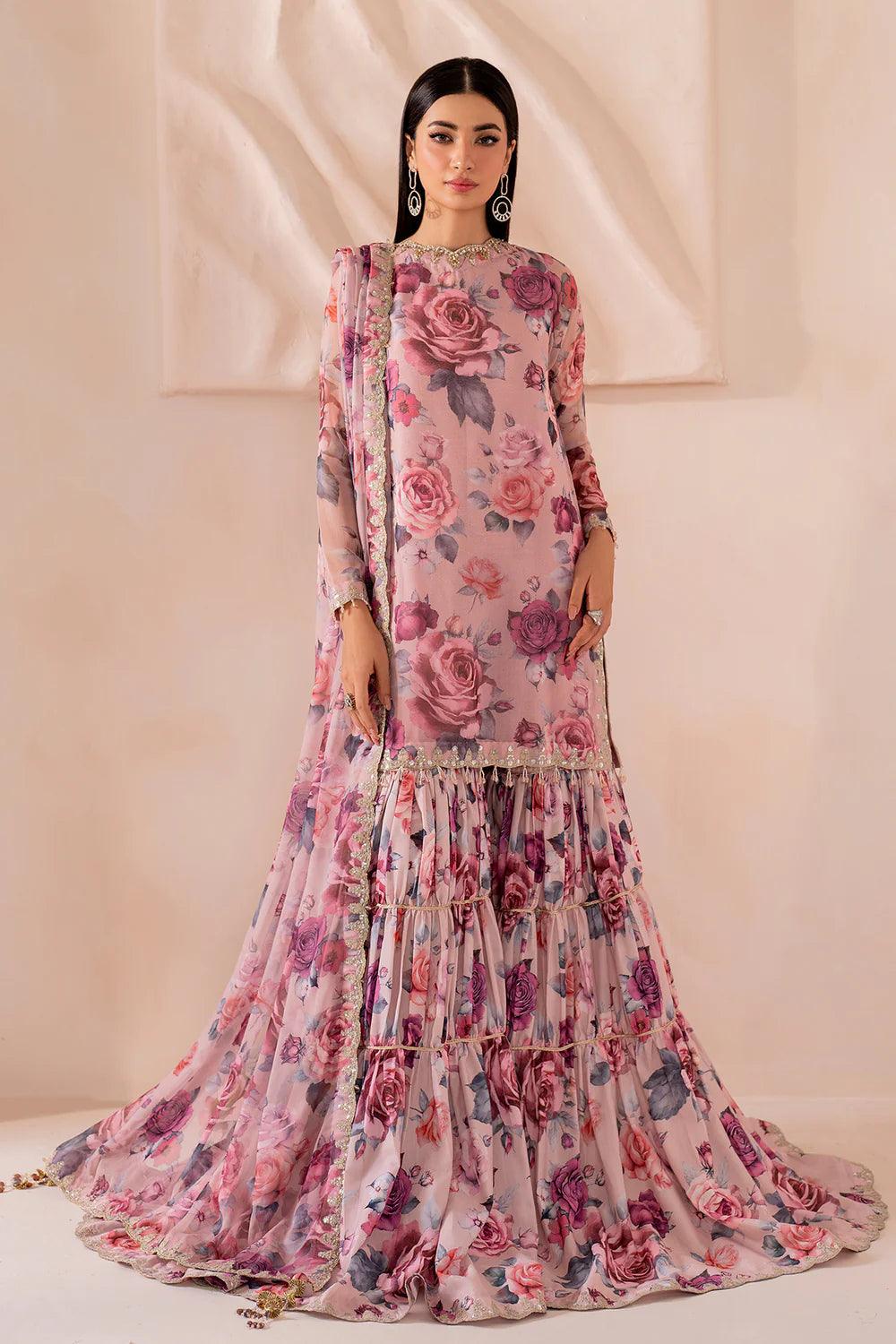 Baroque | Stitched New | EMBROIDERED CHIFFON UF-708 - House Of Anaya