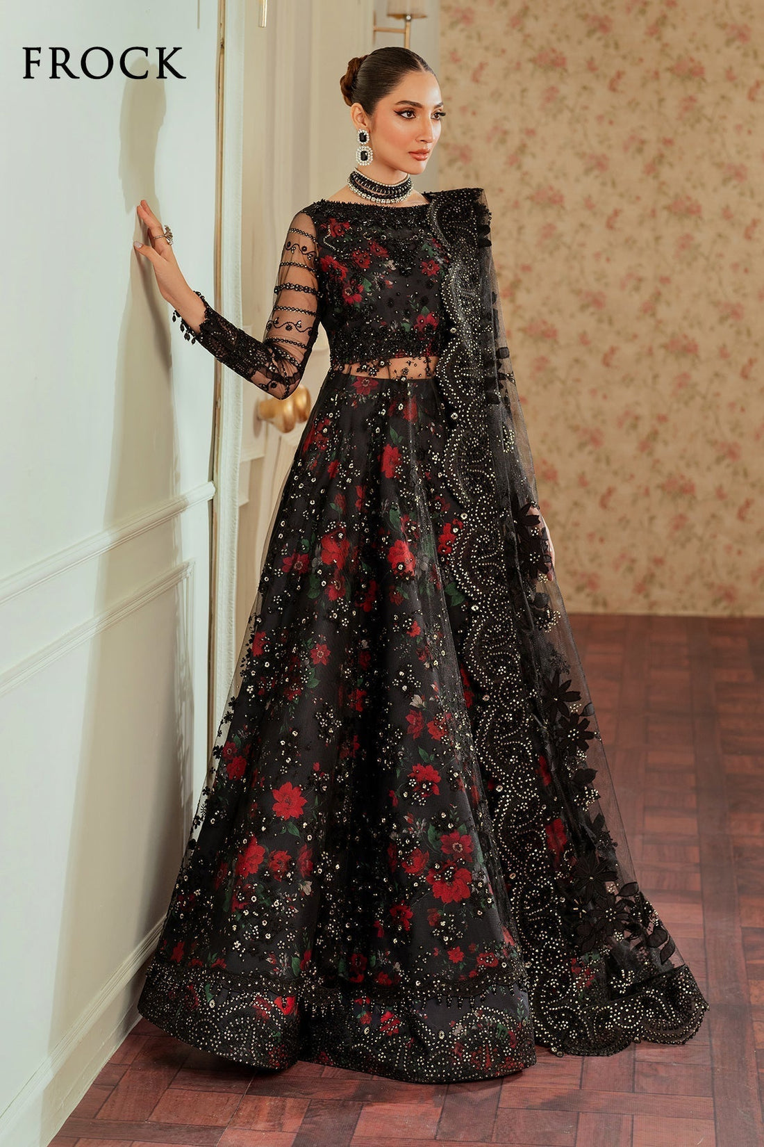 BAROQUE__EMBROIDERED NET CH13-05 STITCHED