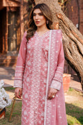 Farasha | Dastoor Embroidered Lawn SS24 | PEARL MIST - House Of Anaya