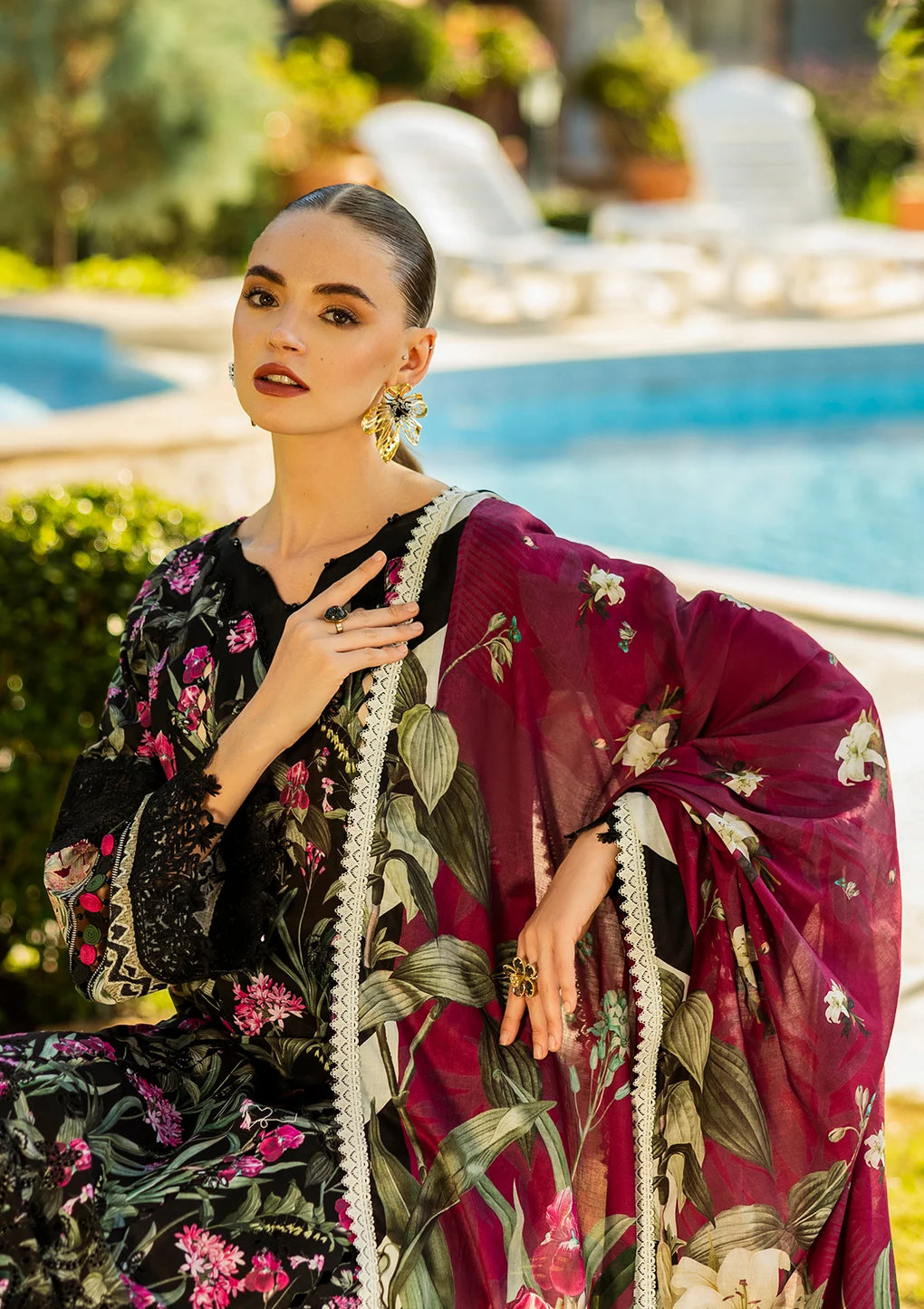 Elaf Premium | Print Chikankari 25 | ELK-08A VISTA