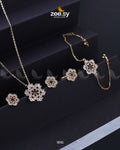 Snowflake Pendant Set - House Of Zarish