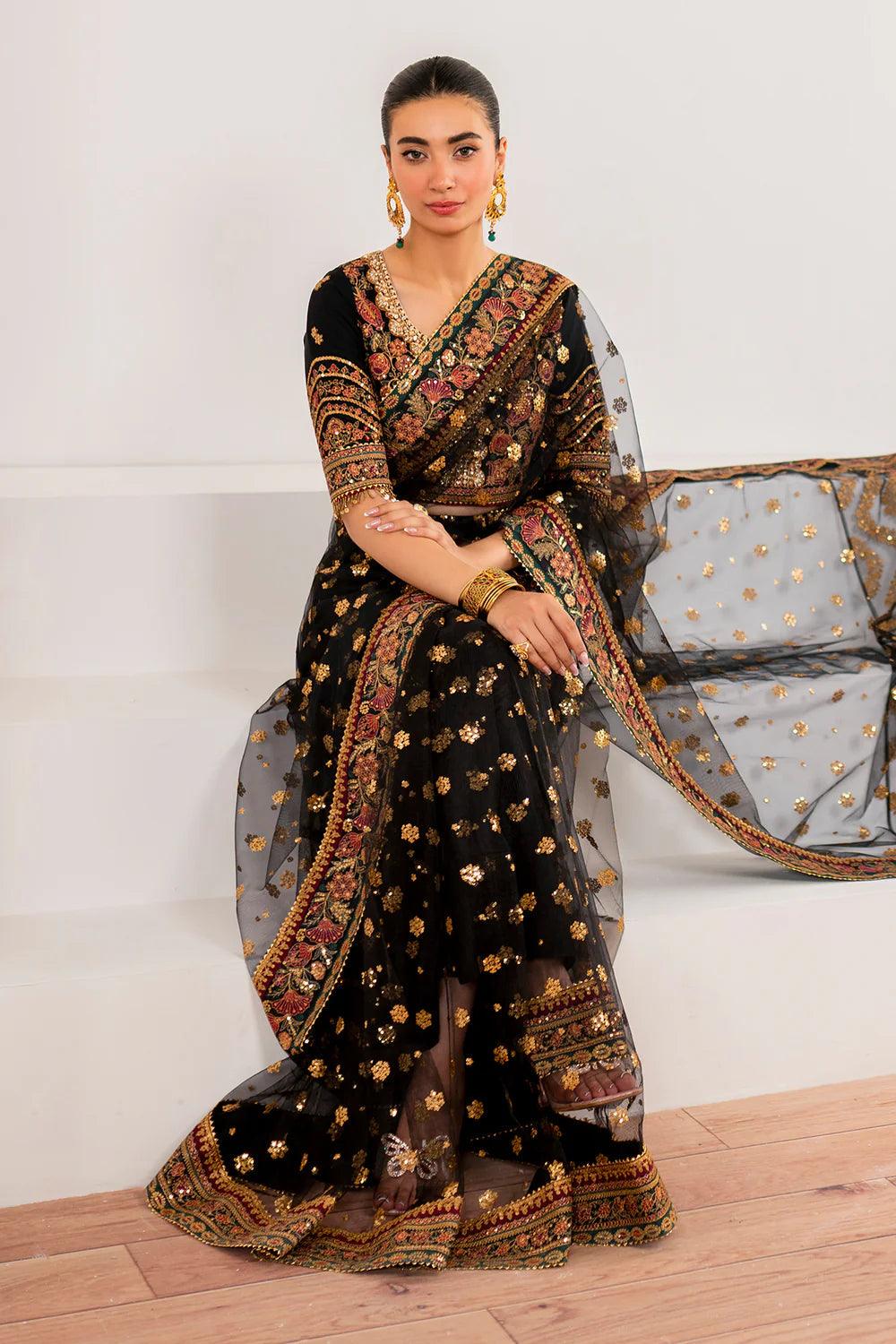 Baroque | Stitched New | EMBROIDERED NET UF-700 - House Of Anaya