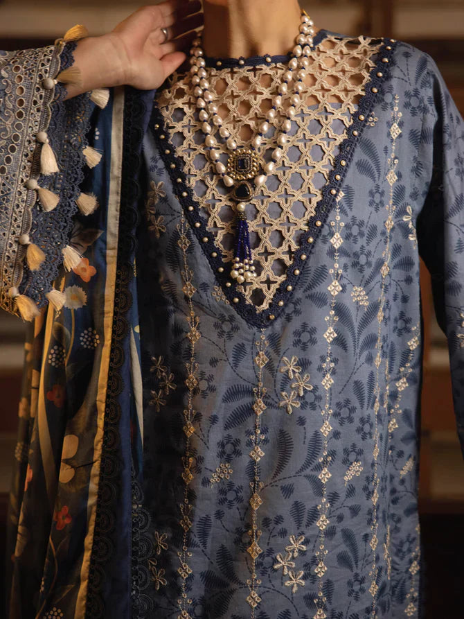 Faiza Faisal | Maya Luxury Lawn | Gamze - House Of Anaya