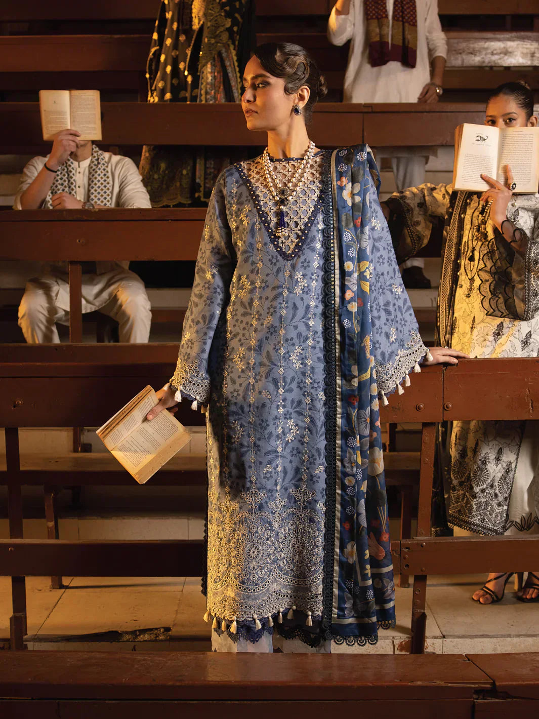 Faiza Faisal | Maya Luxury Lawn | Gamze - House Of Anaya