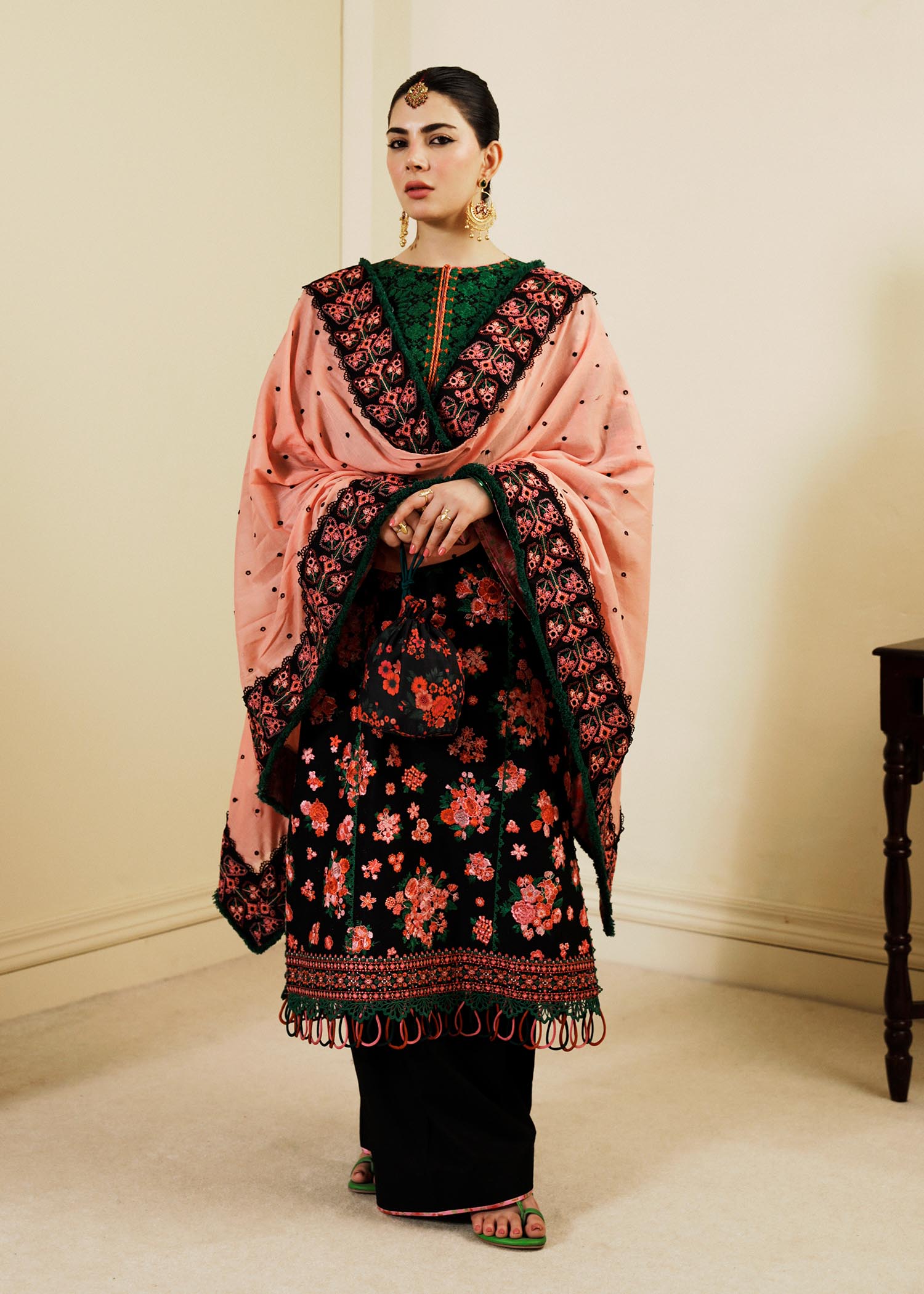 Hussain Rehar | Lawn SS 2023 | Noir - House Of Anaya