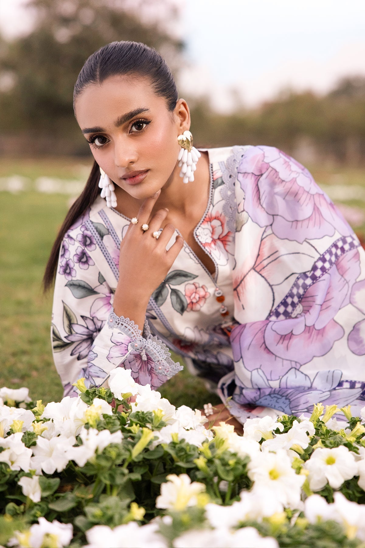 Alizeh | Sheen Lawn Prints 24 | TUBEROSE - House Of Anaya
