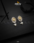 Limestone Crush Studs Earrings - House Of Zarish