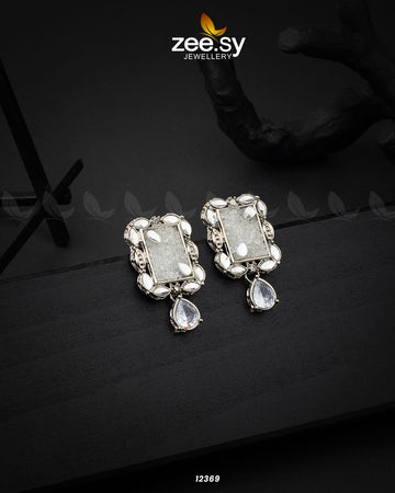 Agate Studs Earrings - House Of Zarish