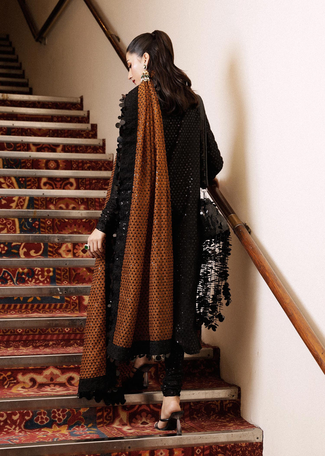 Hussain Rehar | Luxury Pret SS 24 | Khaki - House Of Anaya
