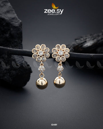 Glossy Flower Earring - House Of Zarish