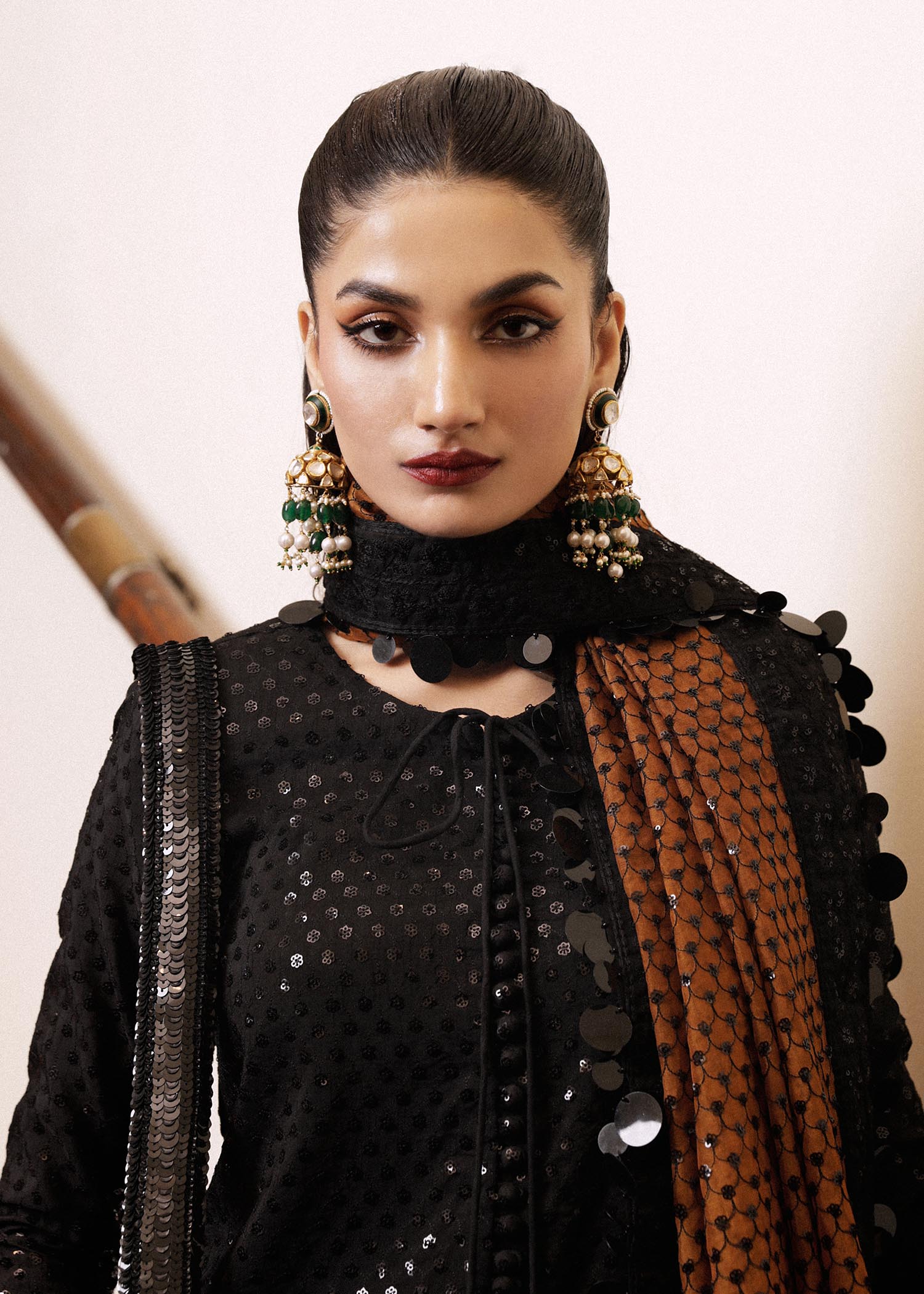 Hussain Rehar | Luxury Pret SS 24 | Khaki - House Of Anaya