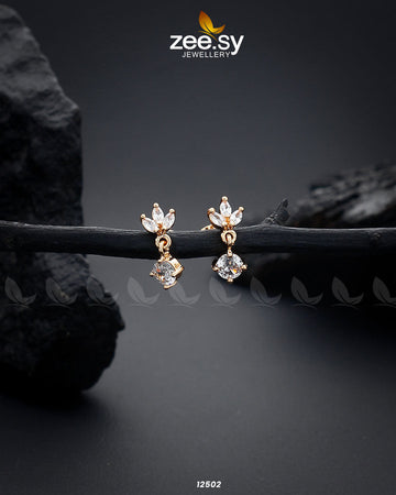 Tiny Leaf Earrings - House Of Zarish