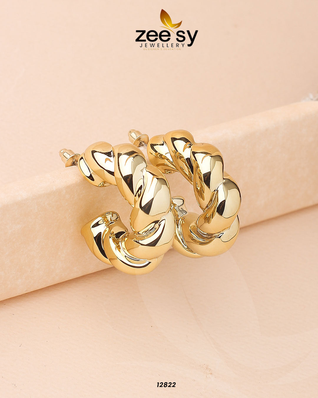 Twisted Hoop Earring - House Of Zarish