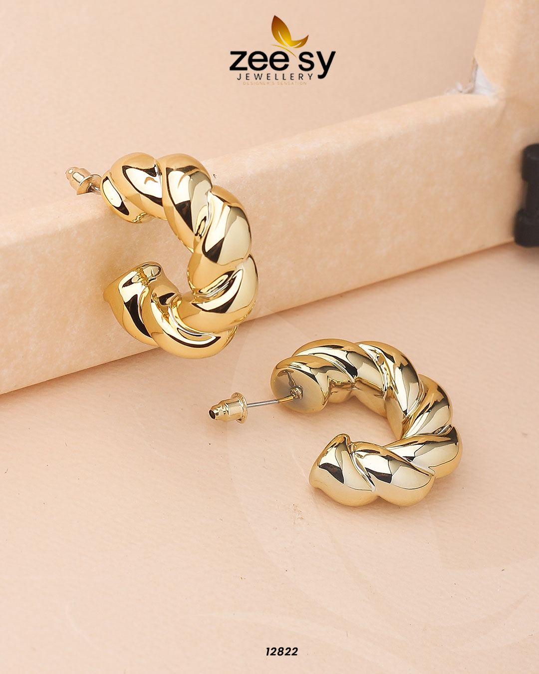 Twisted Hoop Earring - House Of Zarish