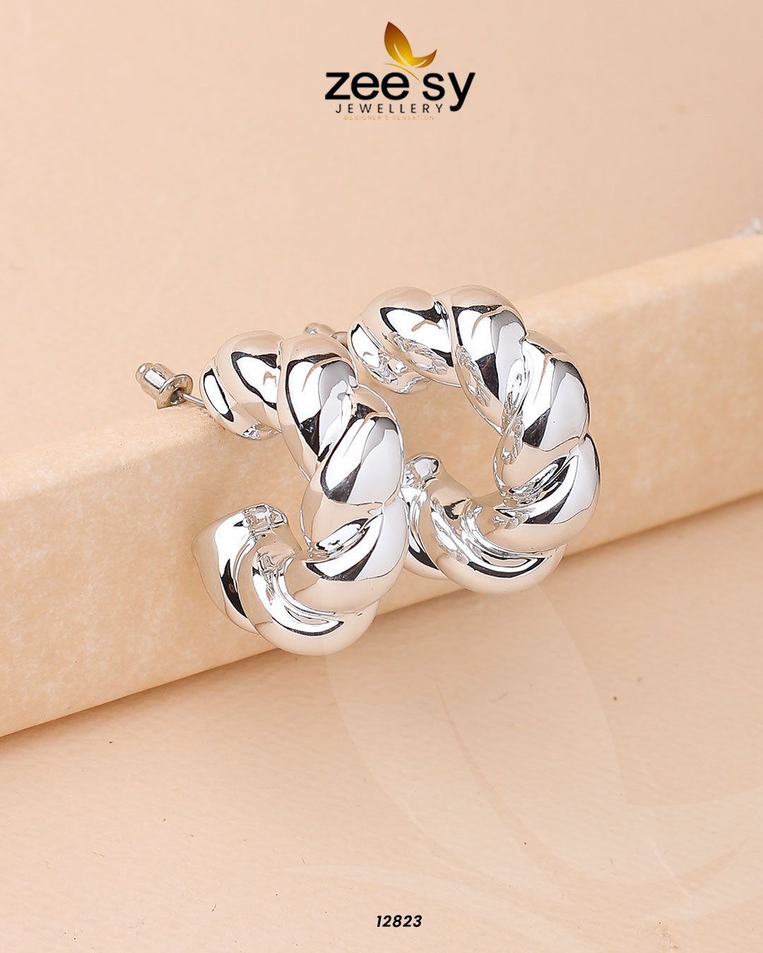 Twisted Hoop Earring - House Of Zarish