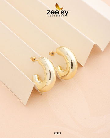 C-Type Stud Earrings - House Of Zarish