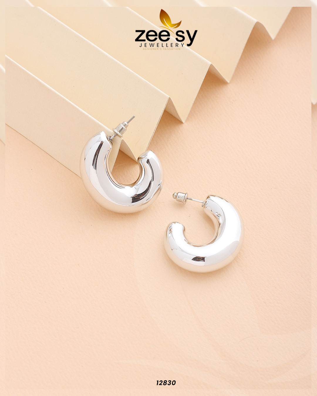 C-Type Stud Earrings - House Of Zarish