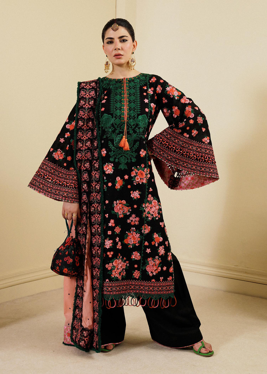 Hussain Rehar | Lawn SS 2023 | Noir - House Of Anaya