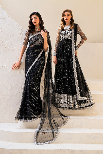 Iznik | Chinnon Chiffon | CC-50 Embroidered Net - House Of Anaya