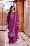 Farasha | Dastoor Embroidered Lawn SS24 | TEMPTING BERY - House Of Anaya