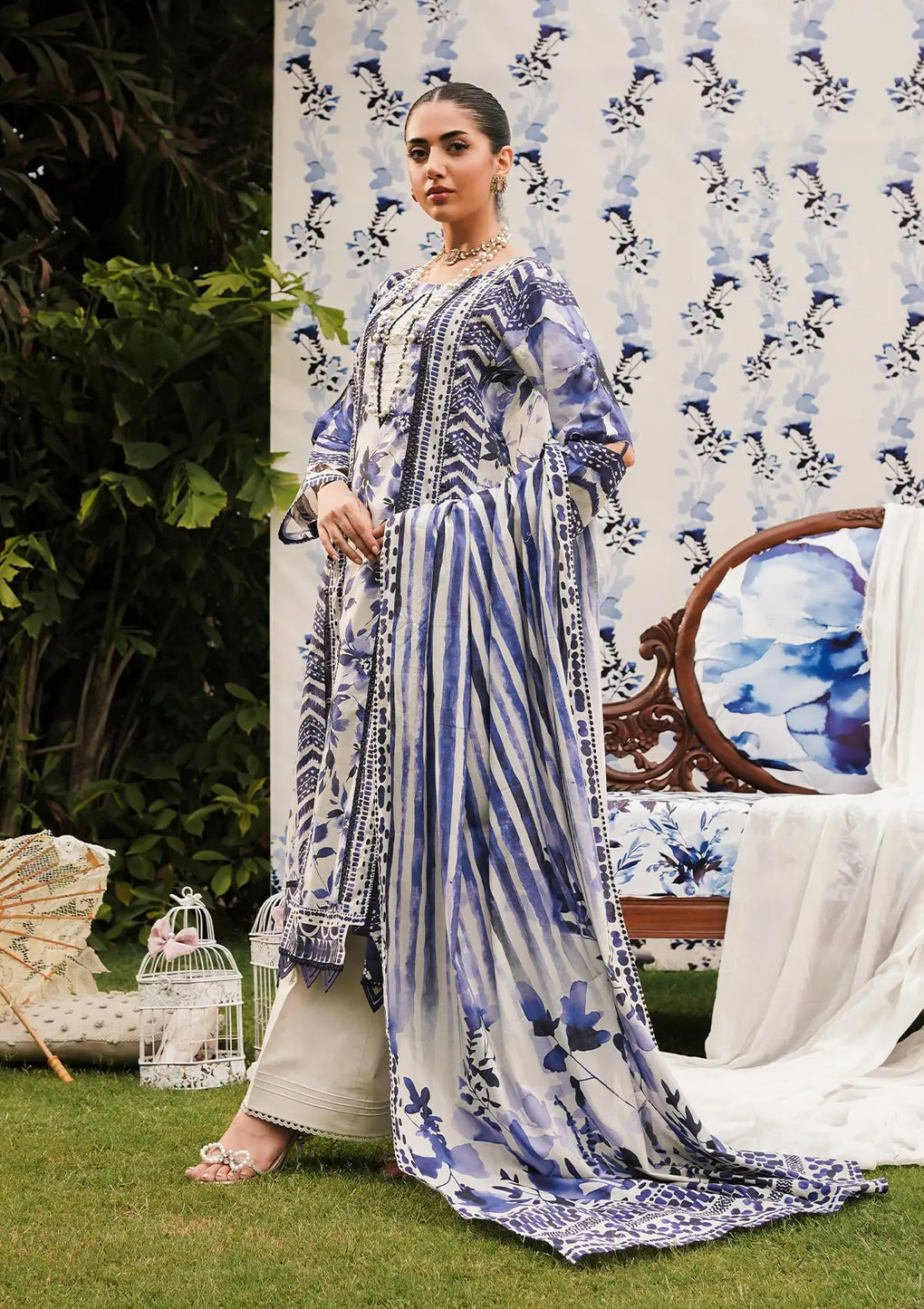 Elaf Premium | Printed Collection 24 | EEP-07A - Shadow Sisters - House Of Anaya