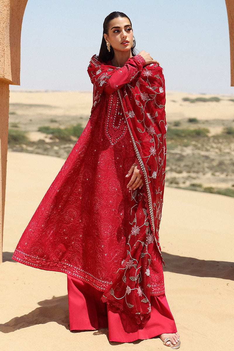 Cross Stitch | Eid Lawn 24 | VERMILLION SCARLET - House Of Anaya