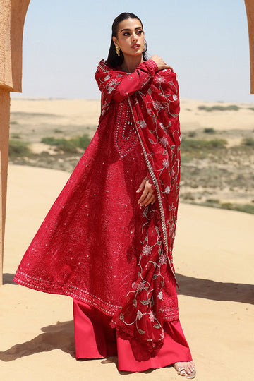 Cross Stitch | Eid Lawn 24 | VERMILLION SCARLET - House Of Anaya