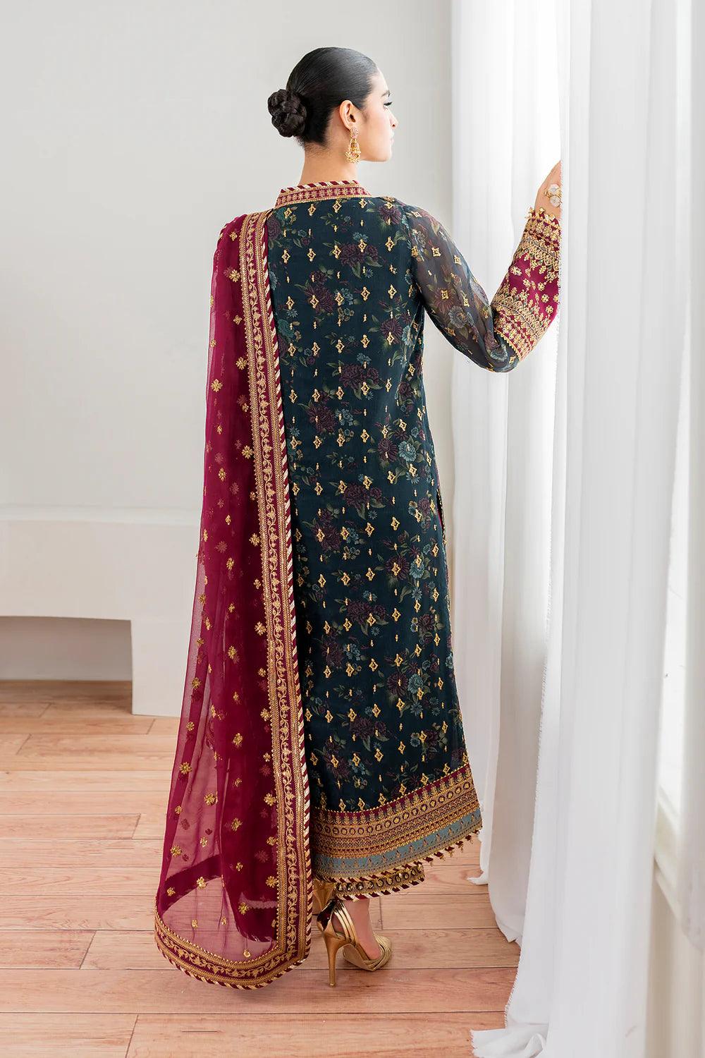 Baroque | Stitched New | EMBROIDERED CHIFFON UF-689 - House Of Anaya