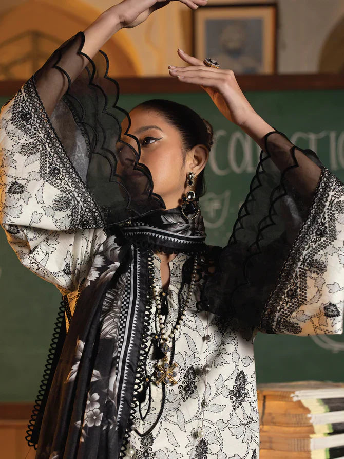 Faiza Faisal | Maya Luxury Lawn | Deniz - House Of Anaya