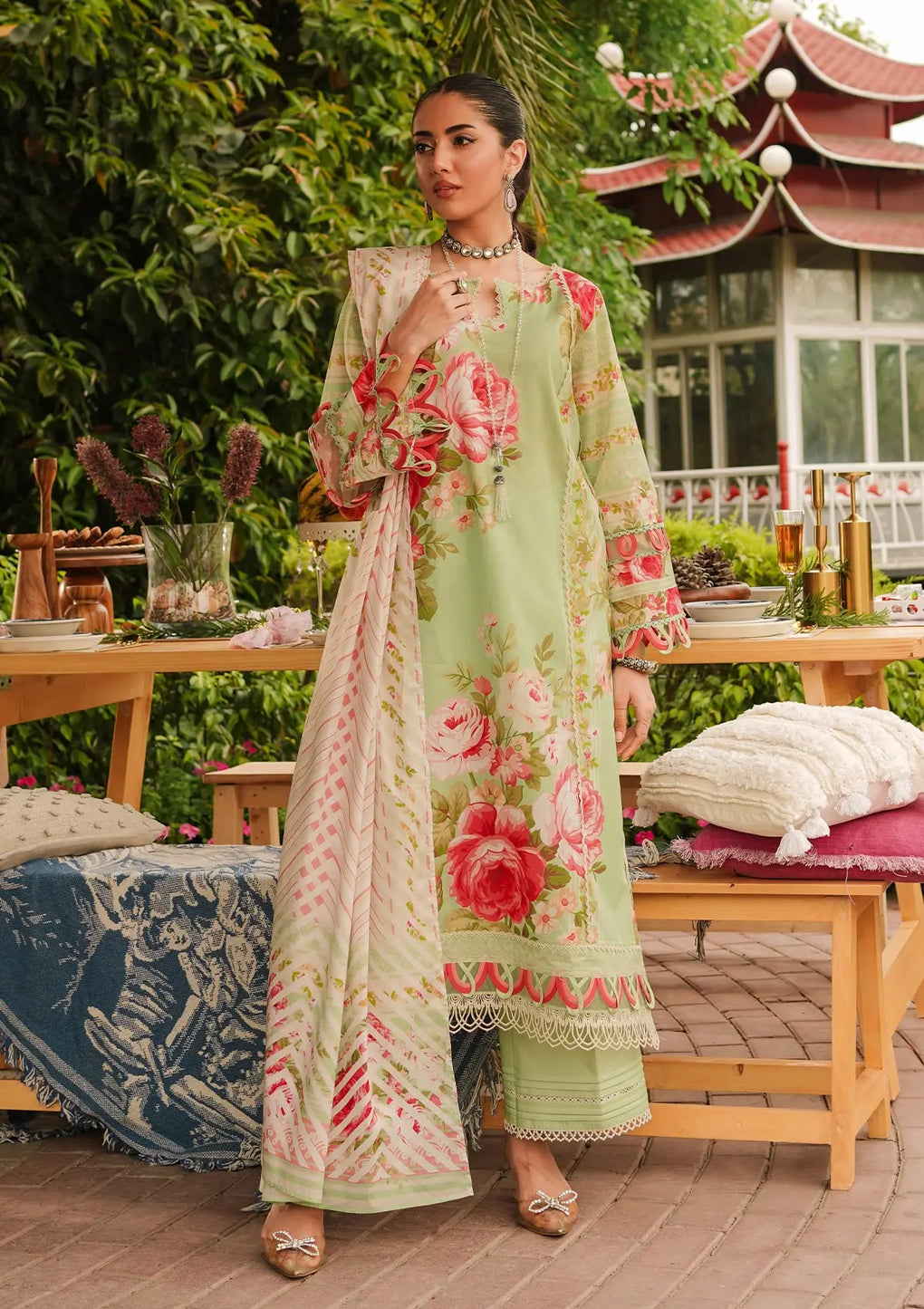 Elaf Premium | Printed Collection 24 | EEP-05A - Mint To Be - House Of Anaya