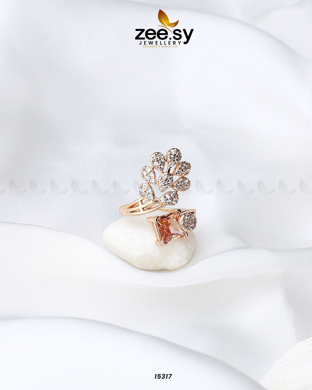 Delicate Leaf Ring - House Of Zarish