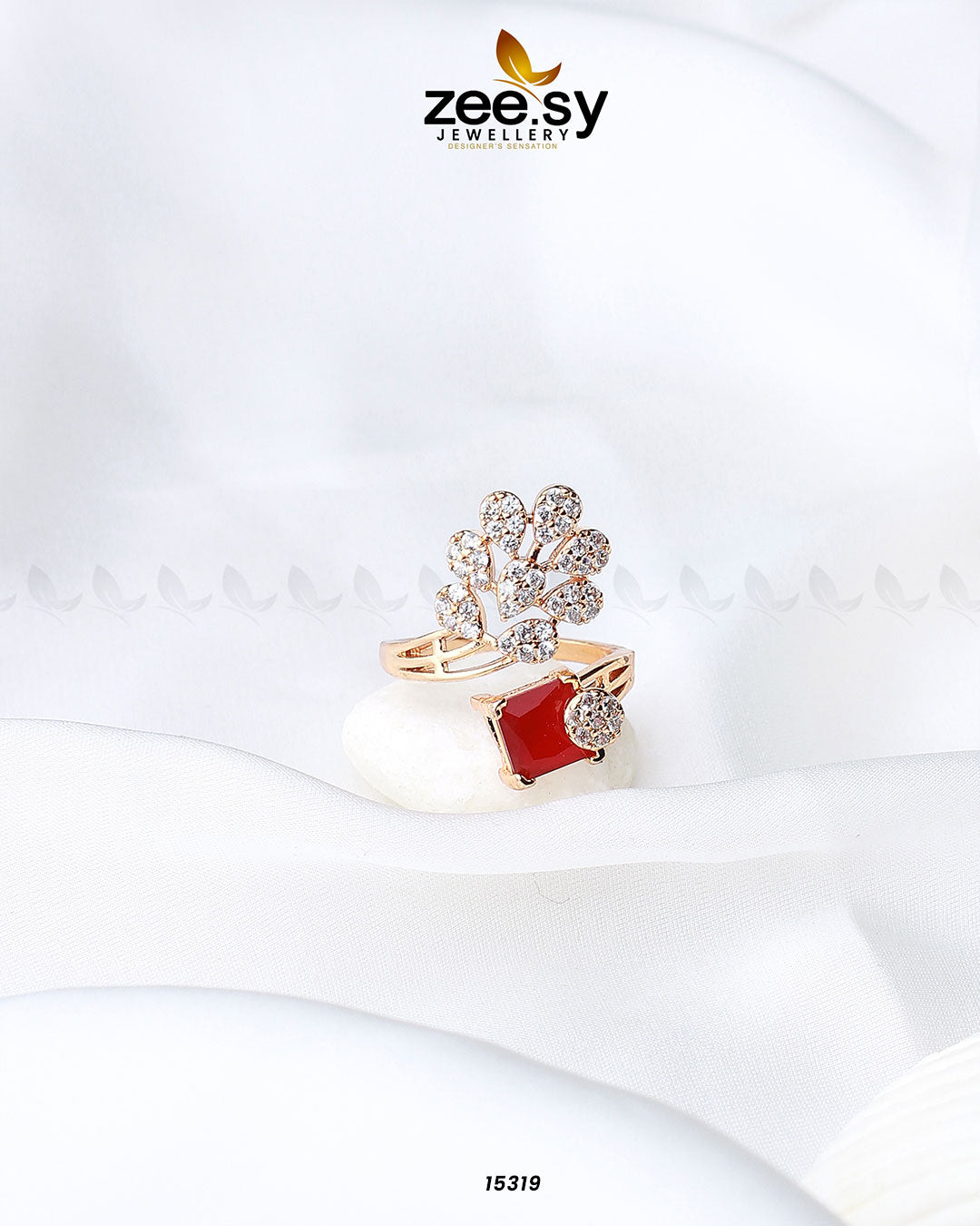 Delicate Leaf Ring - House Of Zarish