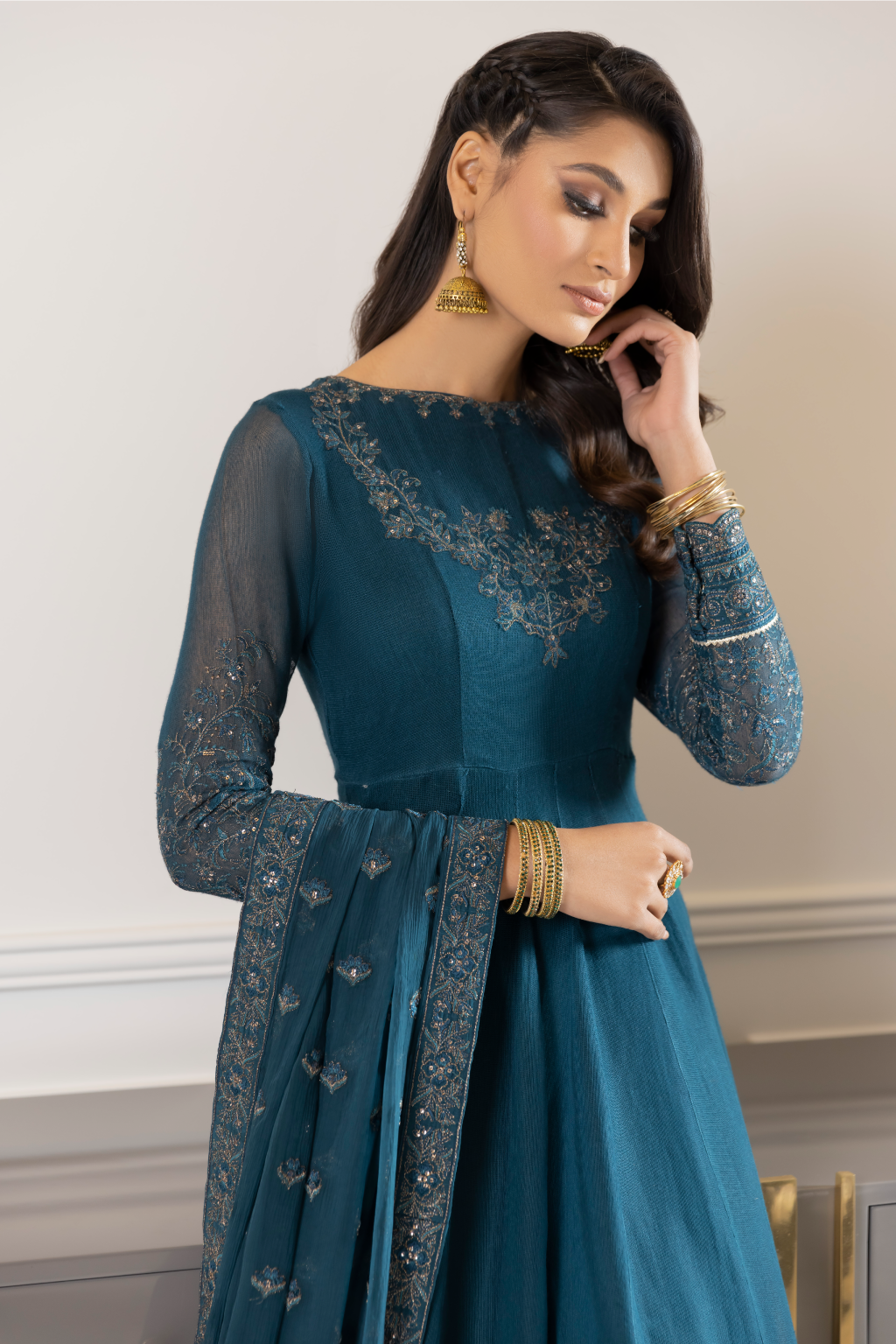 Iznik | Ready to Wear | IP-169 - BLUE DELPHINIUM