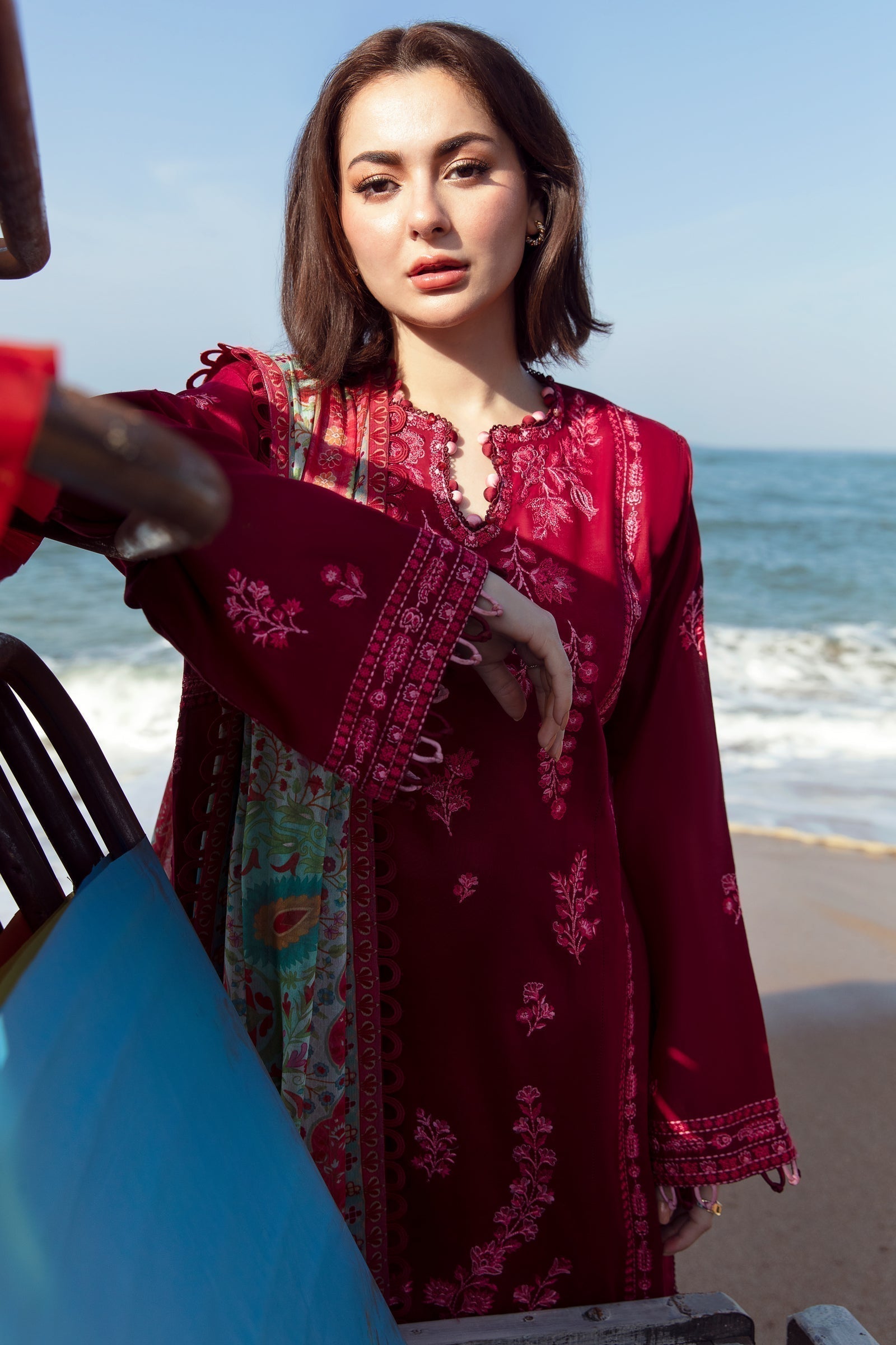 Zaha | Embroidered Lawn Collection | EIRA (ZL23-10 B) - House Of Anaya