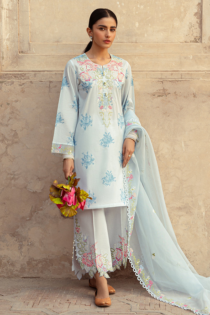 Cross Stitch | Premium Lawn 24 | DAWN MIST - House Of Anaya