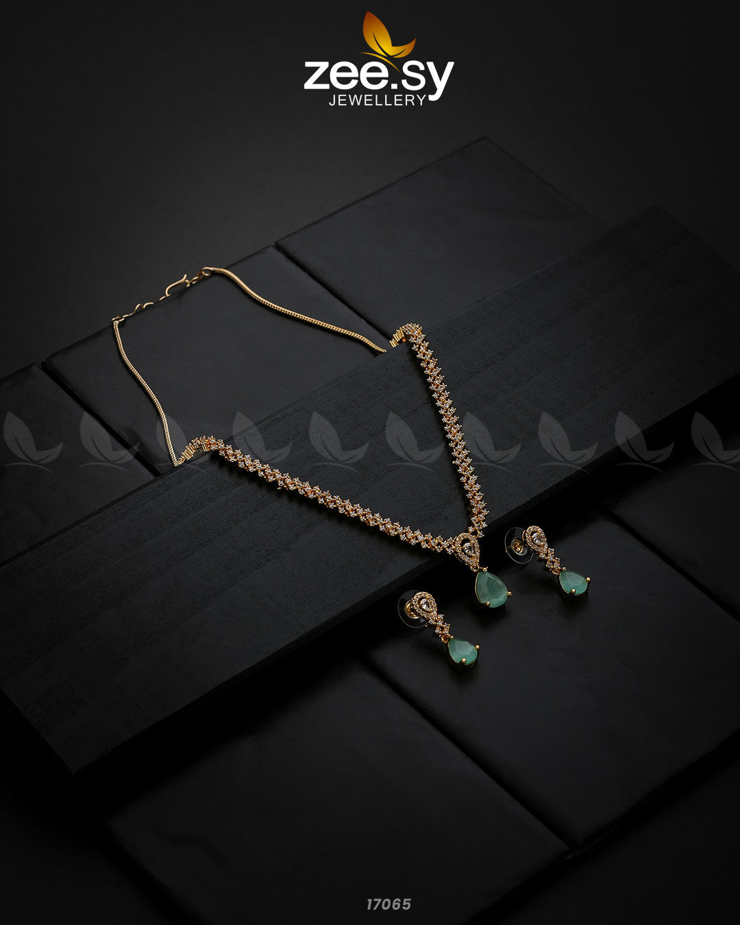 Nargis Zircon Necklace - House Of Zarish