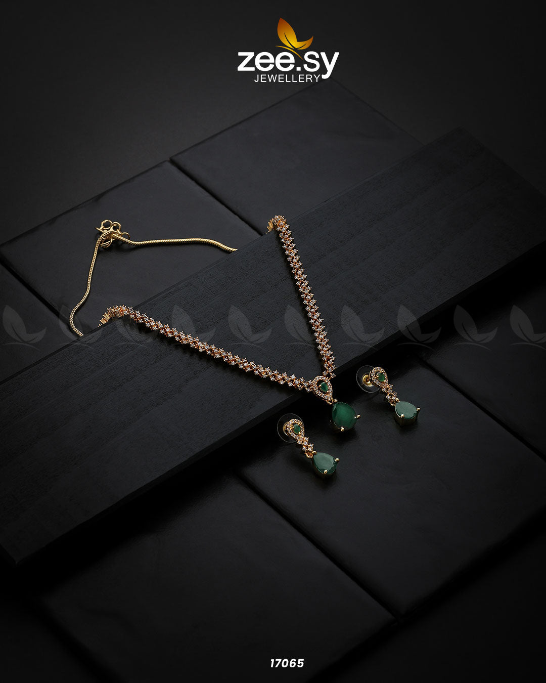Nargis Zircon Necklace - House Of Zarish