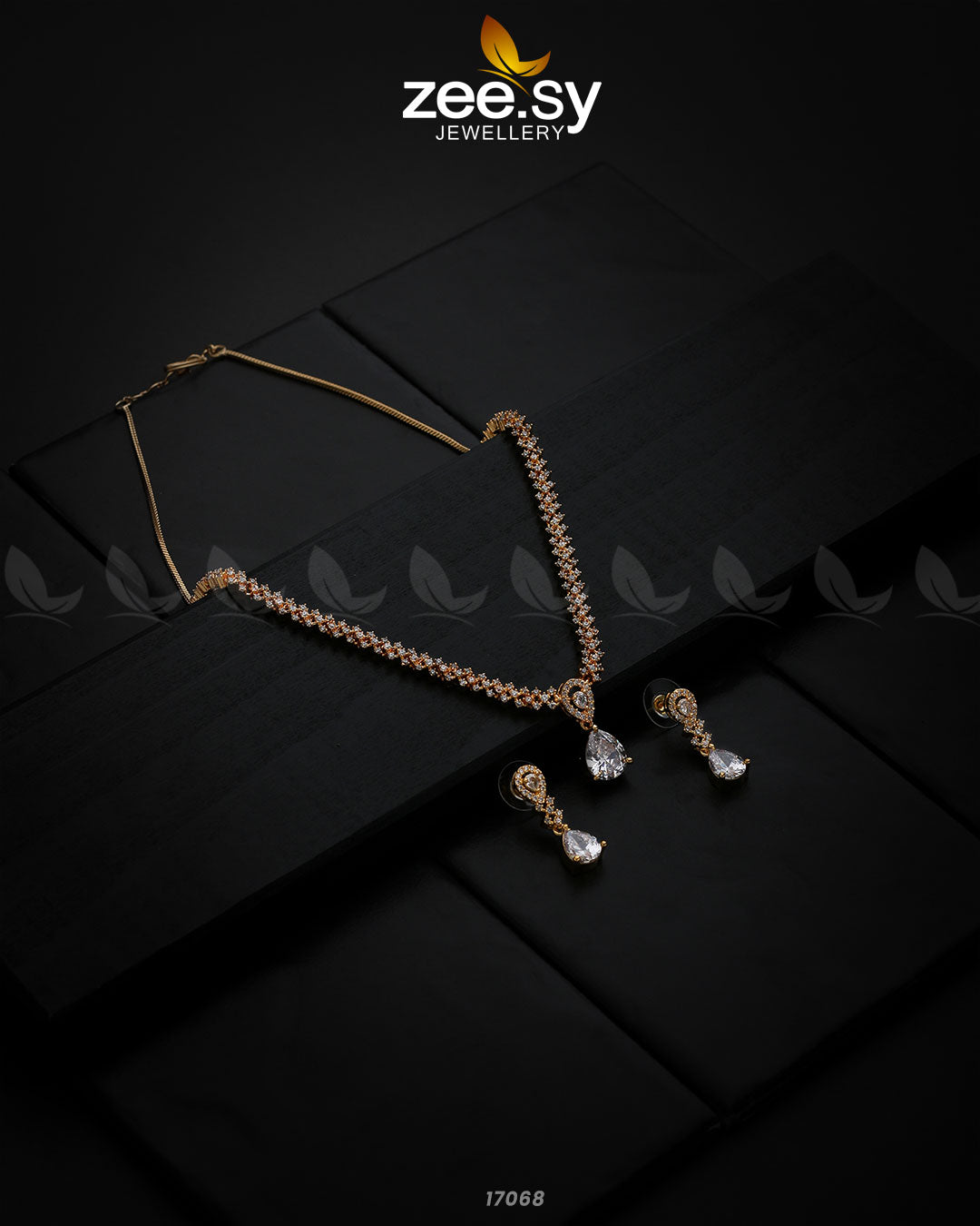 Nargis Zircon Necklace - House Of Zarish
