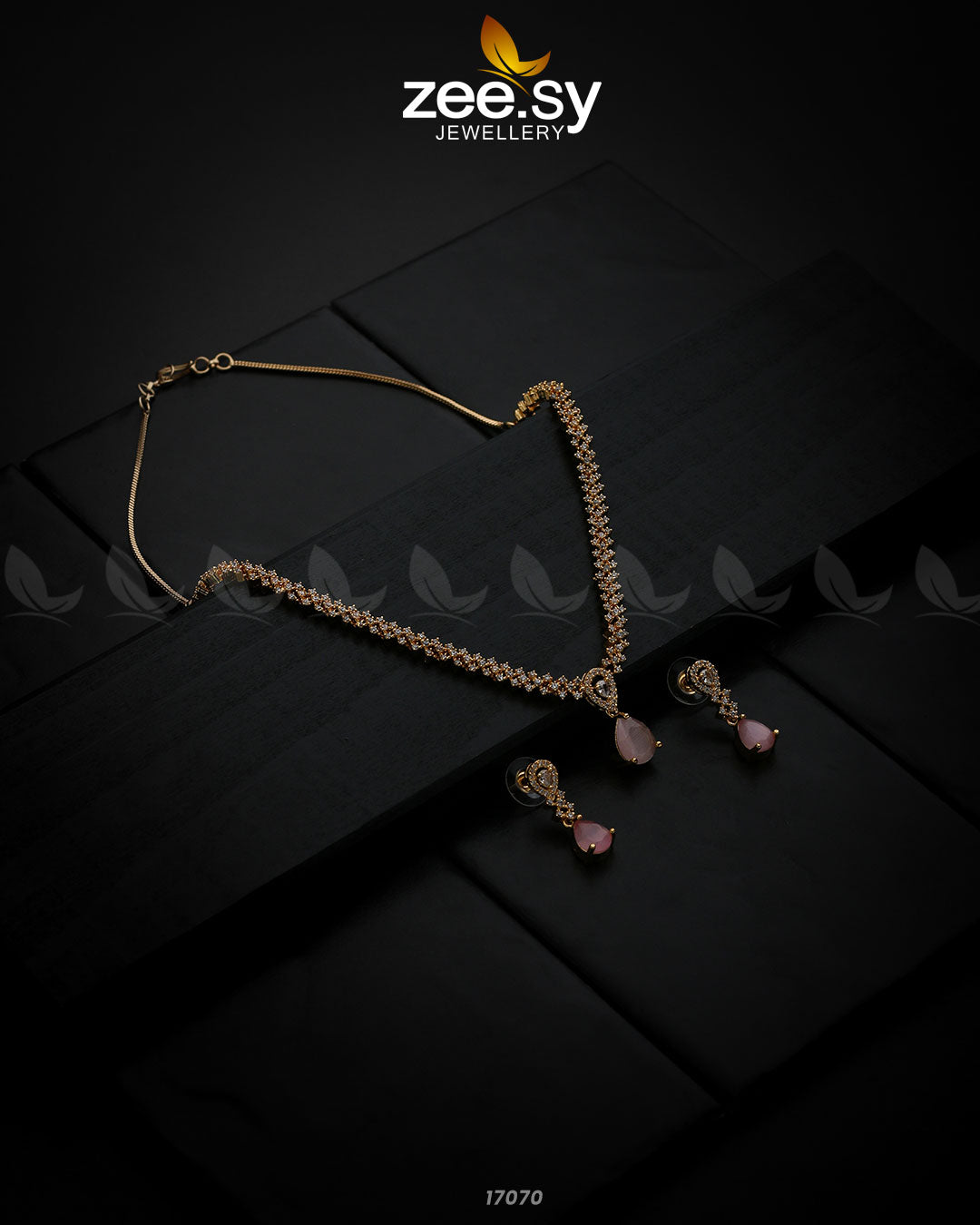 Nargis Zircon Necklace - House Of Zarish