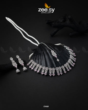 Classic Zircon Necklace - House Of Zarish