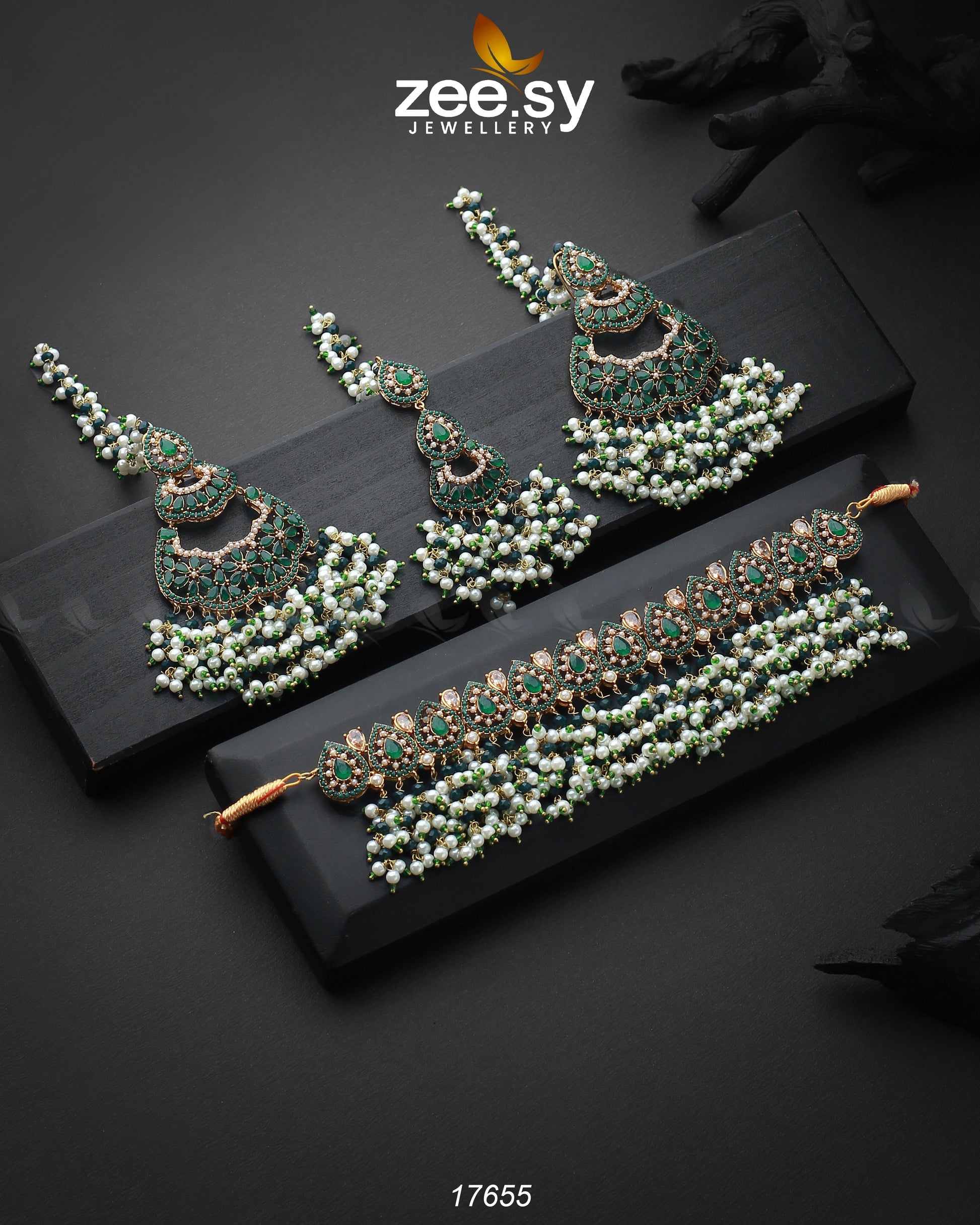 Amaira Chokar Necklace Set - House Of Zarish
