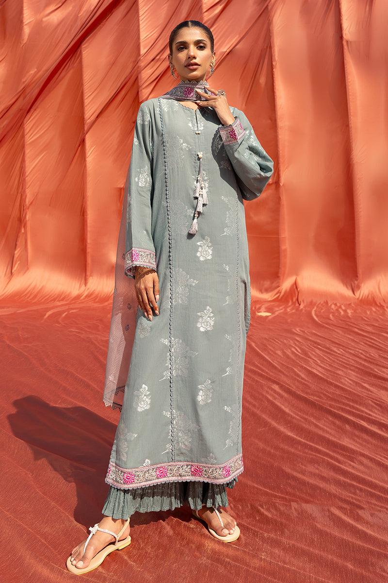 Cross Stitch | Eid Lawn 24 | SILVER SHINE - House Of Anaya