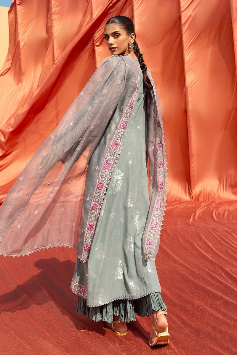 Cross Stitch | Eid Lawn 24 | SILVER SHINE - House Of Anaya