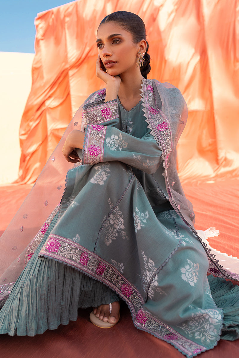 Cross Stitch | Eid Lawn 24 | SILVER SHINE - House Of Anaya
