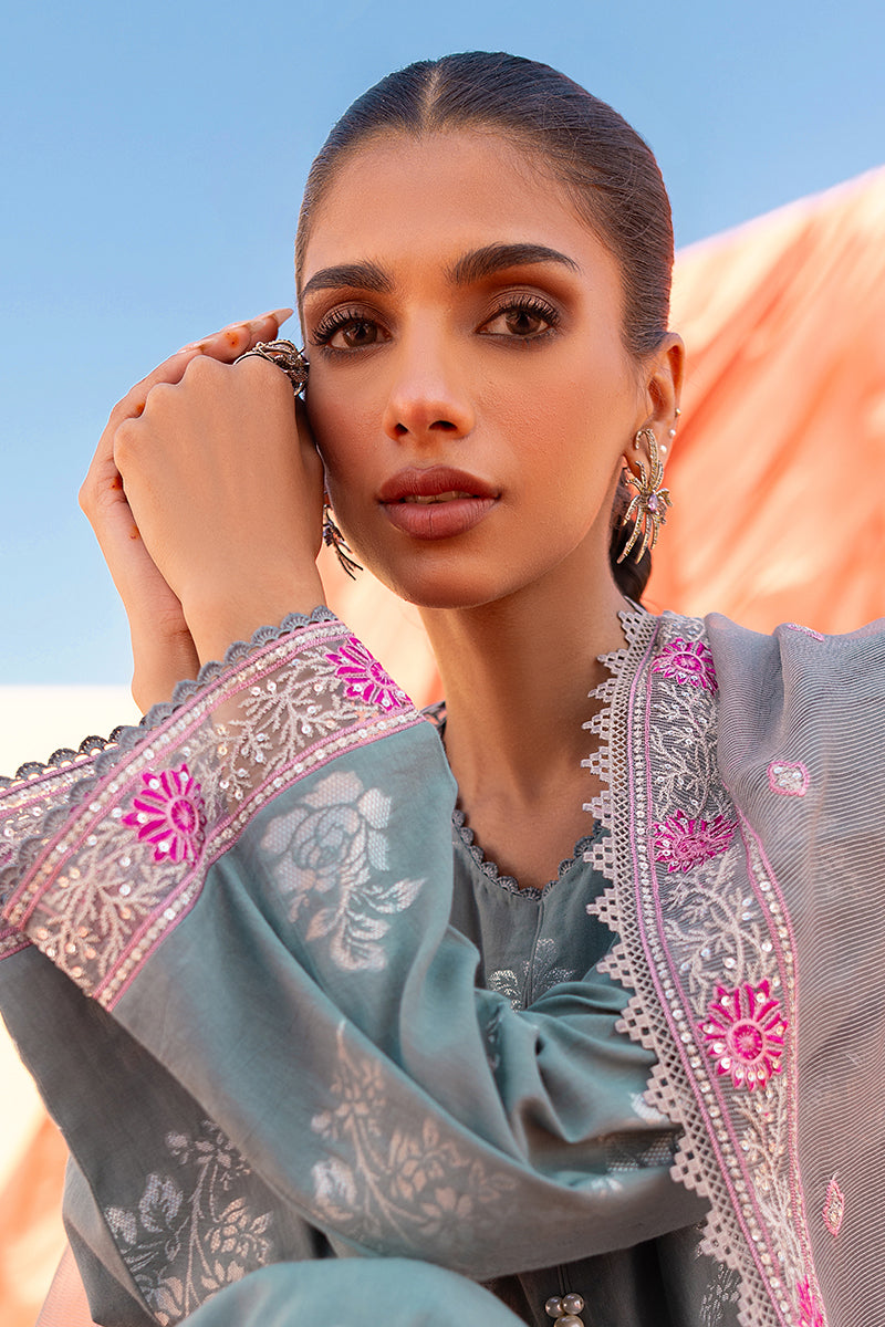 Cross Stitch | Eid Lawn 24 | SILVER SHINE - House Of Anaya