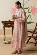 Cross Stitch | Chikankari Lawn 25 | PALE MAUVE - House Of Anaya