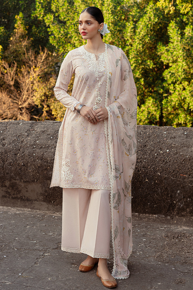Cross Stitch | Premium Lawn 24 | SILVER PEONY - House Of Anaya
