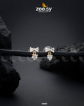 Crystal Bow Stud Earrings - House Of Zarish